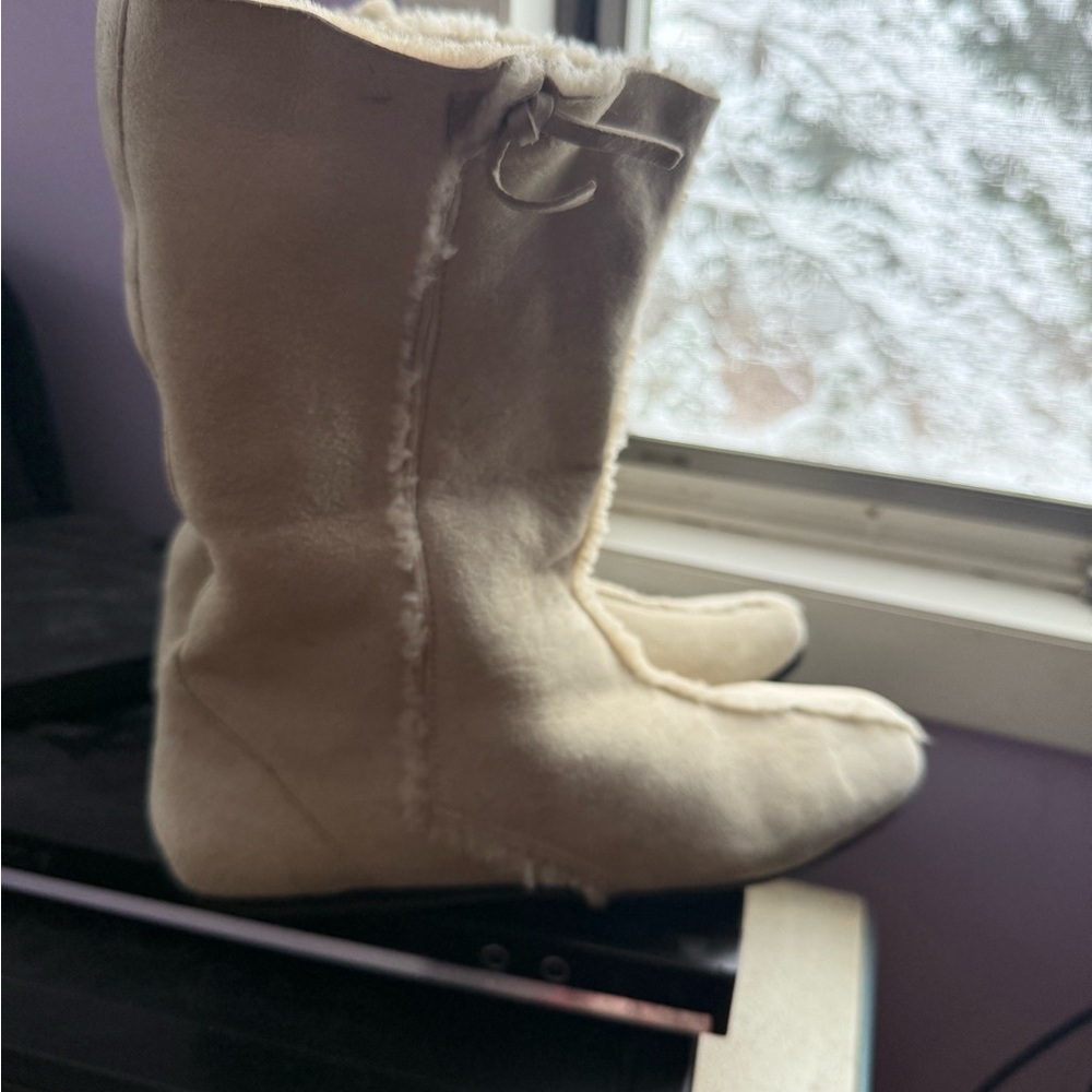 Women's Prada Cream Shearling Boots - NWOT